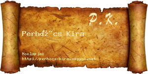 Perhócs Kira névjegykártya